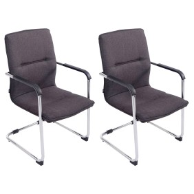 Lot de 2 chaises visiteur Seattle tissu