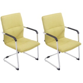 Lot de 2 chaises visiteur Seattle tissu