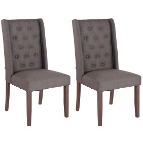 Lot de 2 chaises de salle à manger Malea en tissu antique