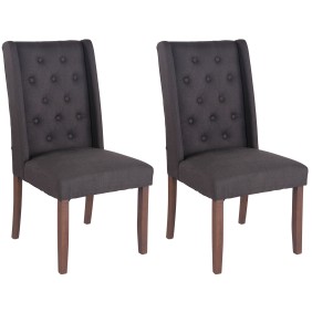 Lot de 2 chaises de salle à manger Malea en tissu antique