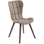 Chaise Odda tissu noyer