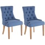 Lot de 2 chaises de salle à manger Aberdeen tissu antique clair