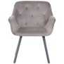 Chaise de salle à manger Cassidy velours gris