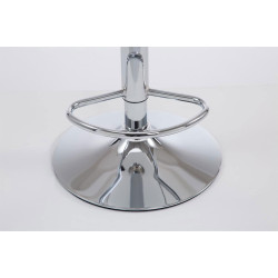 Lot de 2 tabourets de bar Las Vegas V2 simili cuir chromé brun