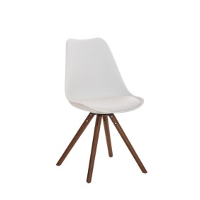 Chaise ronde Pegleg en noyer