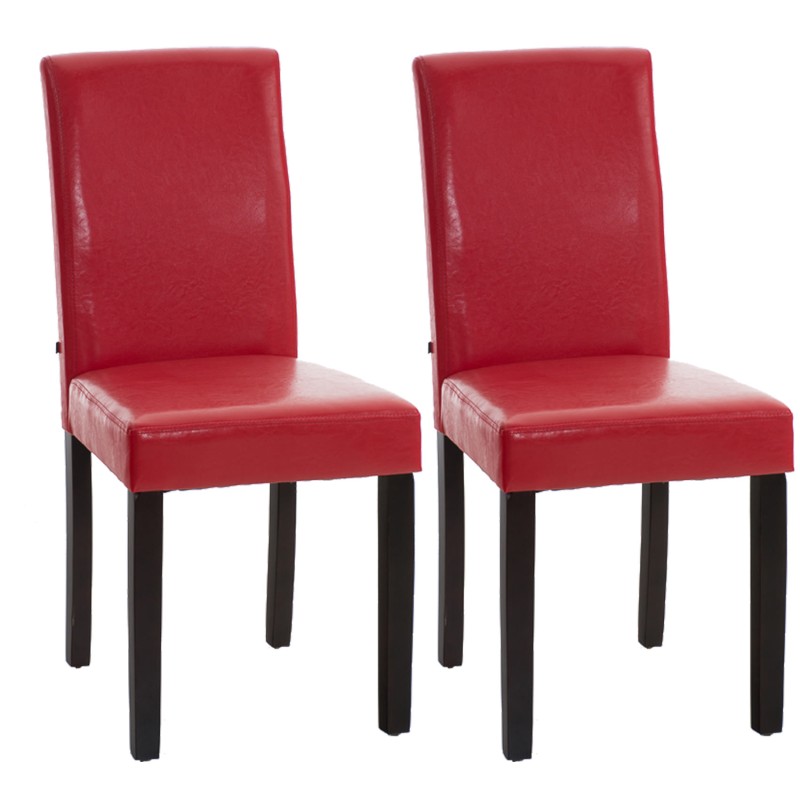 Lot de 2 chaises de salle à manger Ina marron foncé