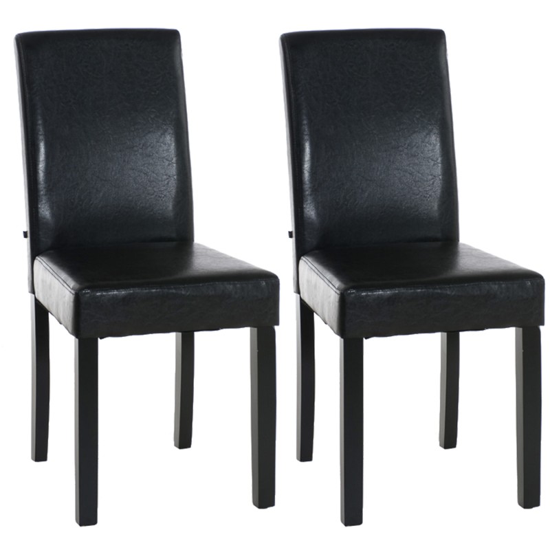 Lot de 2 chaises de salle à manger Ina noir