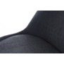 Chaise Pegleg tissu Carré noir