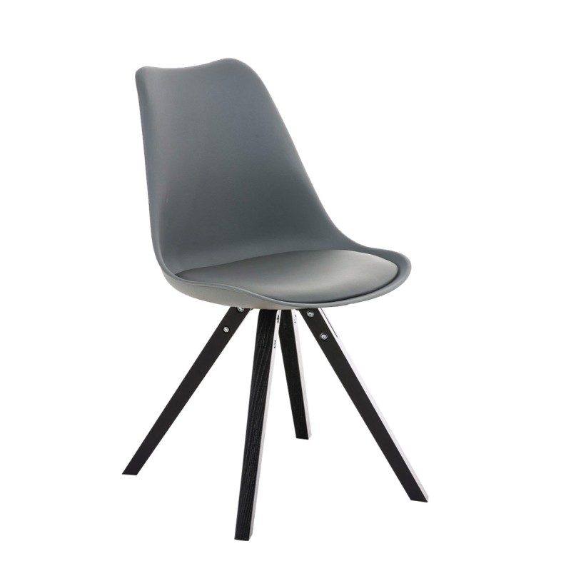 Chaise carrée Pegleg noire