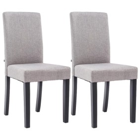 Lot de 2 chaises de salle à manger Ina tissu noir