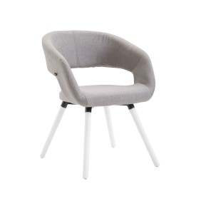 Chaise de salle à manger Giza tissu blanc