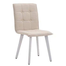 Chaise Miller Tissu Blanc