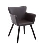 Chaise visiteur Anvers simili cuir café