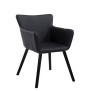 Chaise visiteur Anvers simili cuir café