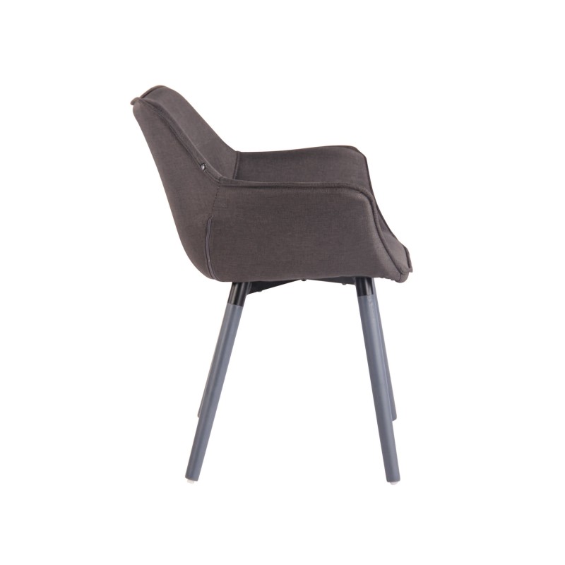 Chaise de salle à manger Zack V2 en tissu gris