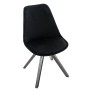 Chaise carrée en velours Pegleg noir