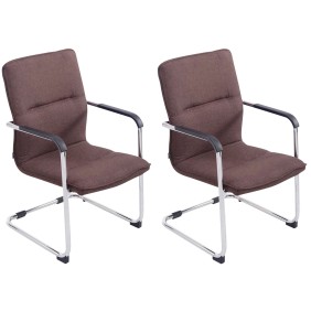 Lot de 2 chaises visiteur Seattle tissu