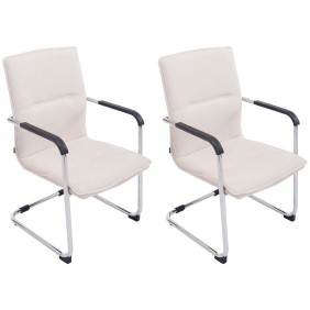 Lot de 2 chaises visiteur Seattle tissu