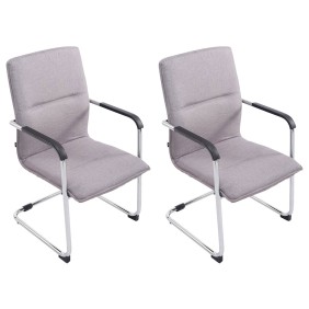 Lot de 2 chaises visiteur Seattle tissu