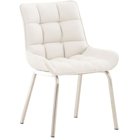 Chaise Saranda tissu acier inoxydable