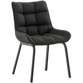 Chaise Saranda tissu noir