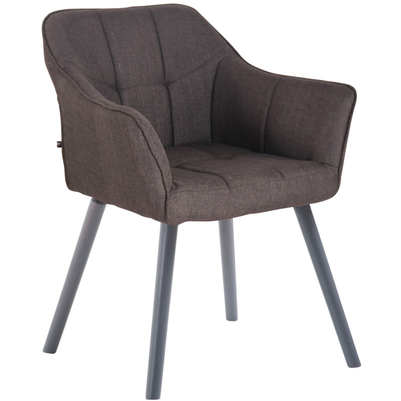 Chaise de salle à manger Falun tissu gris