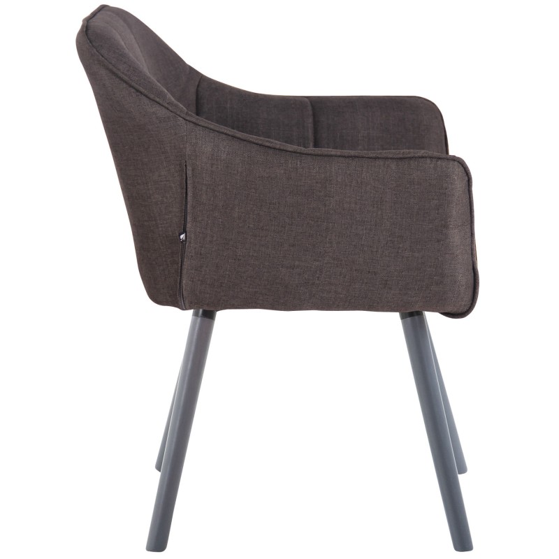 Chaise de salle à manger Falun tissu gris