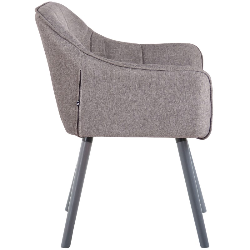 Chaise de salle à manger Falun tissu gris