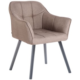 Chaise de salle à manger Falun tissu gris