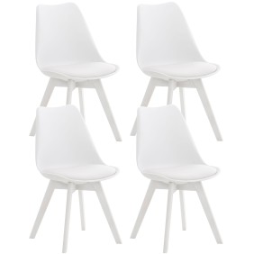 Lot de 4 chaises Linares en plastique