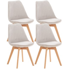 Lot de 4 chaises Linares velours