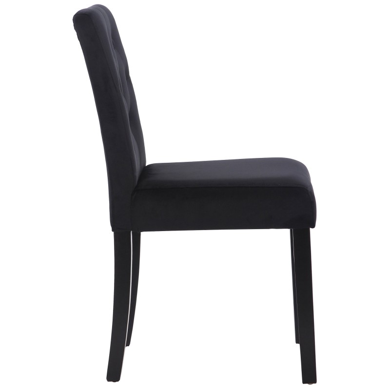 Chaise de salle à manger Cello velours noir