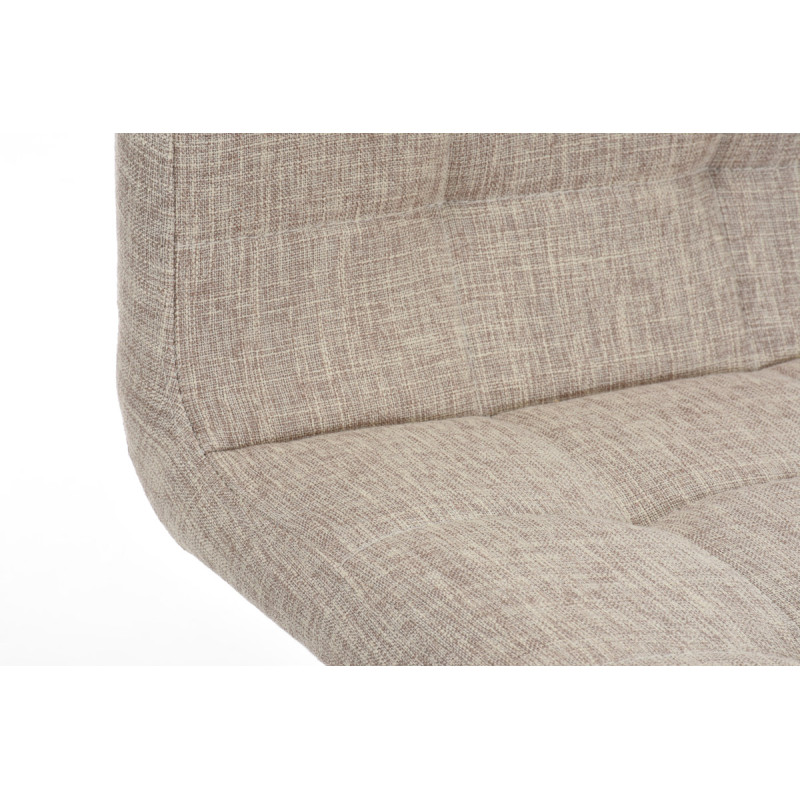 Tabouret de bar en tissu Lincoln crème