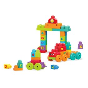 MEGA BLOKS - Le train de l'alphabet - jouet de construction pour enfant de 12 mois et plus