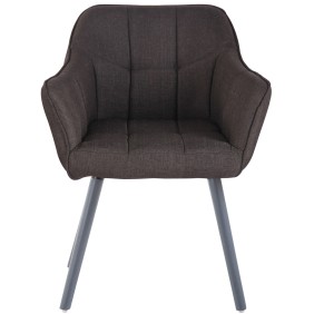 Lot de 4 chaises de salle à manger Falun tissu gris