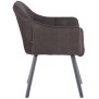 Lot de 4 chaises de salle à manger Falun tissu gris