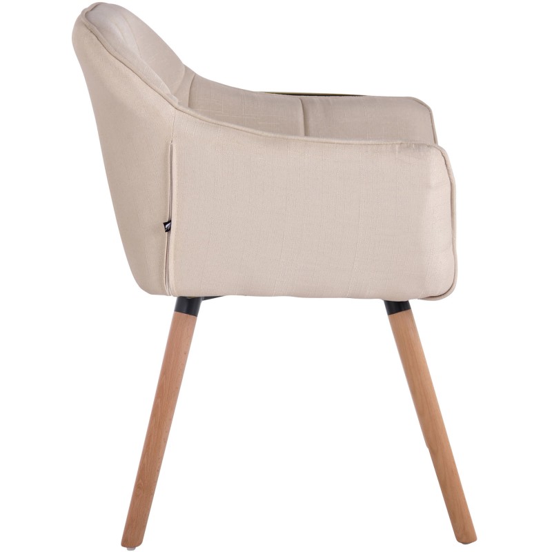 Lot de 4 chaises de salle à manger Falun tissu naturel