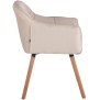 Lot de 4 chaises de salle à manger Falun tissu naturel