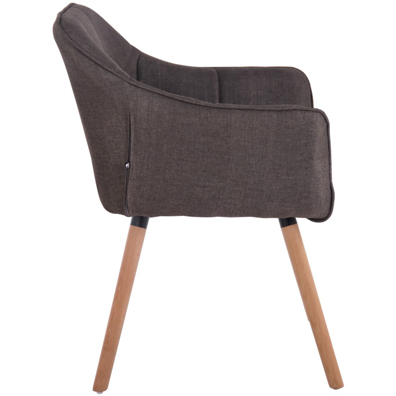 Lot de 4 chaises de salle à manger Falun tissu naturel