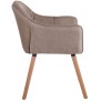 Lot de 4 chaises de salle à manger Falun tissu naturel