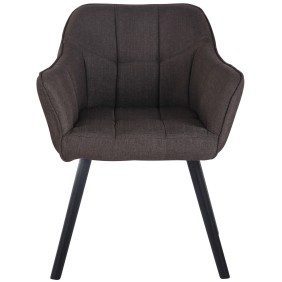 Lot de 4 chaises de salle à manger Falun tissu noir