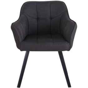 Lot de 4 chaises de salle à manger Falun tissu noir