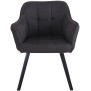 Lot de 4 chaises de salle à manger Falun tissu noir