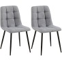 Lot de 2 chaises de salle à manger tissu Tilde