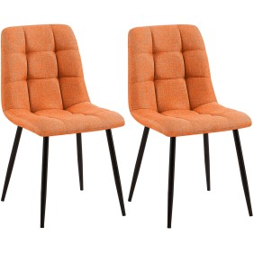 Lot de 2 chaises de salle à manger tissu Tilde