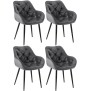 Lot de 4 chaises Tanna velours