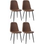 Lot de 4 chaises de salle à manger Napier simili cuir