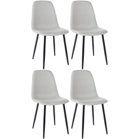 Lot de 4 chaises de salle à manger tissu Napier