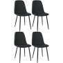 Lot de 4 chaises de salle à manger tissu Napier