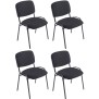 Lot de 4 chaises XL Ken tissu